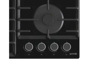 Варильна поверхня Gorenje газова на склі, 60см, чавун, чорний №5