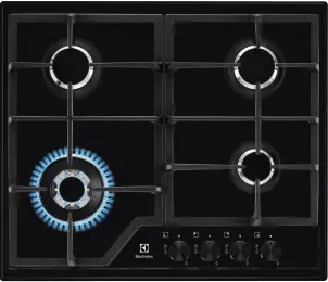 Варильна поверхня Electrolux газова, 60см, чавун, чорний №2