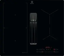 Варильна поверхня Electrolux індукційна, 60см, розширена зона, вбудована витяжка, чорний