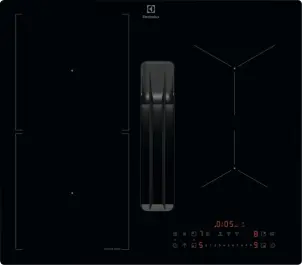 Варильна поверхня Electrolux індукційна, 60см, розширена зона, вбудована витяжка, чорний №2