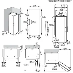 Морозильная камера Electrolux, 186x60х65, 278л, E, NF, инв., нерж. №7