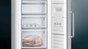 Морозильна камера Siemens, 186x60x65, 242л, 1дв., E, NF, нержавіюча сталь №3