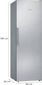 Морозильна камера Siemens, 186x60x65, 242л, 1дв., E, NF, нержавіюча сталь №7