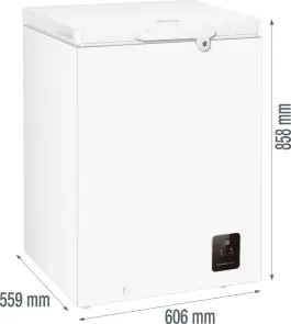 Морозильный сундук Gorenje, 141л, А+, ST, инверторн, Дисплей, белый №5