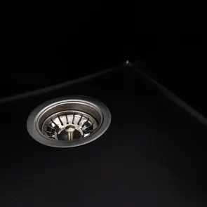 Гранітна кухонна мийка матова PLATINUM ROXY 3744 Чорна №4