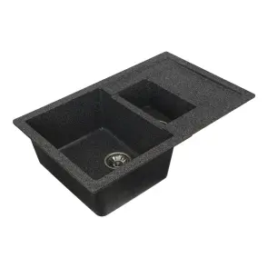 Гранітна мийка для кухні VALESO TOSKANA 7850W матова Графіт №1