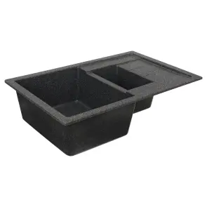 Гранітна мийка для кухні VALESO TOSKANA 7850W матова Графіт №2