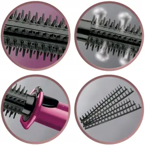 Плойка Remington Mineral Glow, щітка з паром , >300Вт, темп.режимів-1, кераміка, чорно-рожевий №5