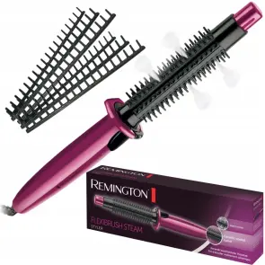 Плойка Remington Mineral Glow, щітка з паром , >300Вт, темп.режимів-1, кераміка, чорно-рожевий №7