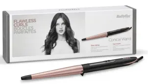 Плойка Babyliss Rose Quartz, конусна, 64Вт, темп.режимів-6, D -13-25mm, 160-210С, кераміка, чорно-рожевий №9