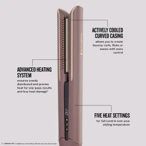 Випрямляч Remington AIRvive, 61Вт, темп.режимов-5, 150-230С, дисплей, кераміка, фіолетово-золотий №10