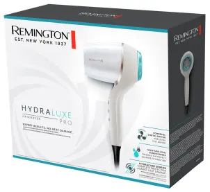 Фен Remington HYDRAluxe PRO, 2200Вт, 3 режима, диффузор, иониз-я, холл. обдув, белый №7