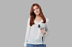 Фен Remington HYDRAluxe PRO, 2200Вт, 3 режима, диффузор, иониз-я, холл. обдув, белый №10