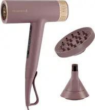 Фен Remington AIRvive, 1600Вт, 3 режими, дифузор, іоніз-я, хол. обдув, фіолетово-золотий