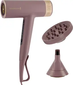 Фен Remington AIRvive, 1600Вт, 3 режими, дифузор, іоніз-я, хол. обдув, фіолетово-золотий №1