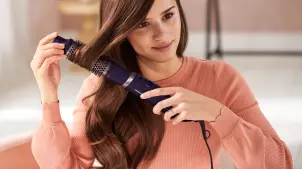 Фен-щетка Philips 3000 Series, 800Вт, 3 режима, ионизация, 4 насадки, фиолетовый №9