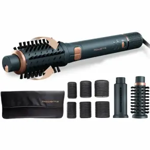 Фен-щетка Rowenta Air Rotate, 1300Вт, 4 режима, иониз-я, холл. обдув, функция фена, 3 насадки, керамика, черно-золотой №2