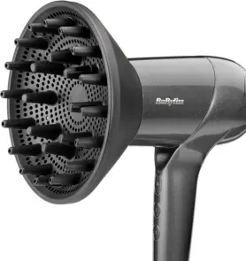 Фен Babyliss Titanium Shine, 1600Вт, 3 режима, ионизация, холл. обдув, 2 насадки, темно-серый №4