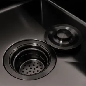 Кухонна мийка CM 78*50 L чорна PVD VALESO Handmade (круглий сифон 3,0/0,8) №4