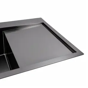Кухонна мийка PVD чорна VALESO CM 78*43 L Handmade (3.0/0.8) №2