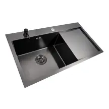 Кухонна мийка PVD чорна VALESO CM 78*43 L Handmade (3.0/0.8)