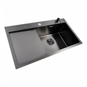 Кухонна мийка PVD чорна VALESO CM 78*43 R Handmade №1