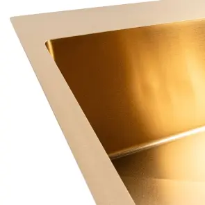 Мийка кухонна нержавіюча сталь PVD Gold для кухні VALESO 60*50 Handmade 3.0/0.8 №3