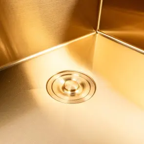 Мийка кухонна нержавіюча сталь PVD Gold для кухні VALESO 60*50 Handmade 3.0/0.8 №4