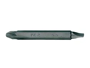 Бита торцевая 1/4" PZ2 х SL5.5 х 60 мм №1
