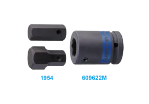 Перехідник ударний 3/4">22 мм, з гвинтовим фіксатором №1