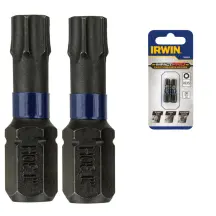 Бита IMPACT PRO 1/4"/25мм TX15 2шт, IRWIN