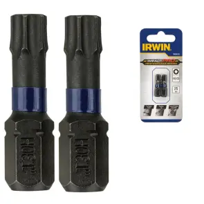 Бита IMPACT PRO 1/4"/25мм TX20 2шт, IRWIN №1