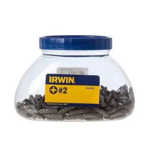 Набор бит 250 шт 1/4" 25 мм, Philips PZ2 "Grabit Jar" (250), IRWIN №1