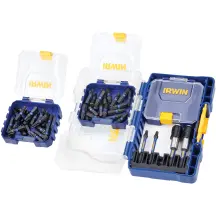 Набор бит IMPACT PRO 44шт, 1/4" /TX20, TX30 25мм x 20/ 57мм х2/ держатель бит Magnetic Torsion х 2, IRWIN, в пластиковом кейсе