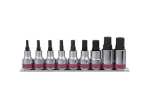 Набор торцевых бит 1/2", HEX, 3/16"-5/8", 9 единиц на планке KING TONY №1