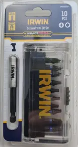 Биты IMPACT PRO 1/4"/25мм, комплект 10шт: PZ2x4/PH2x4/T20+ держатель, IRWIN №2