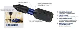 Биты IMPACT PRO 1/4"/25мм, комплект 6шт.: TR10, TR15, TR20, TR25, TR27, TR30, IRWIN №4