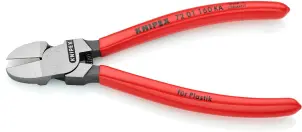 Кусачки бокові (бокорізи) для пластмаси, 160мм KNIPEX 72 01 160 KA, фосфатовані №2