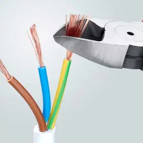 Кусачки бокові (бокорізи), діаметр 3,0мм, 125мм KNIPEX 70 01 125, фосфатовані №3