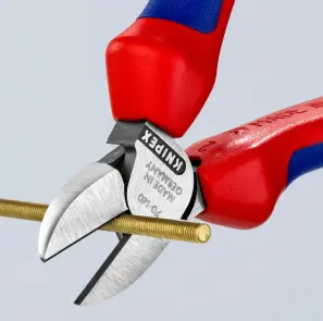 Кусачки боковые (бокорезы), диаметр 4,0 мм, 140 мм KNIPEX 70 02 140, фосфатированные №2