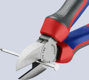 Кусачки боковые (бокорезы), диаметр 4,0 мм, 180 мм KNIPEX 70 02 180, фосфатированные №3