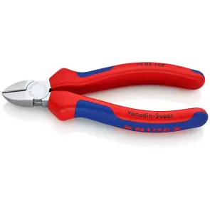 Кусачки бокові (бокорізи), діаметр 4,0мм, 140мм KNIPEX 70 05 140, хромовані №1