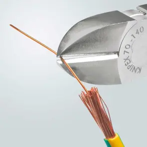 Кусачки бокові (бокорізи), діаметр 4,0мм, 140мм KNIPEX 70 05 140, хромовані №5