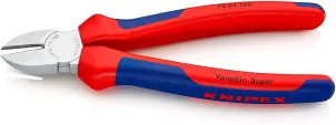 Кусачки бокові (бокорізи), діаметр 4,0мм, 180мм KNIPEX 70 05 180, хромовані №3