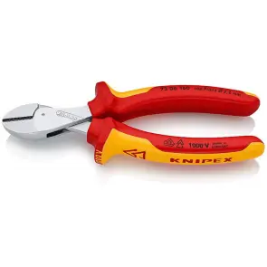 Кусачки боковые (бокорезы) компактные X-Cut, диаметр 12,0 мм, 160 мм VDE KNIPEX 73 06 160, хромированные №1