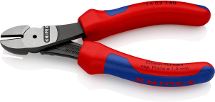 Кусачки боковые (бокорезы) особой мощности диаметр 3,1 мм, 140 мм KNIPEX 74 02 140, фосфатированные №2