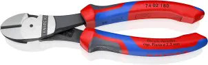 Кусачки боковые (бокорезы) особой мощности, диаметр 3,8мм, 180мм KNIPEX 74 02 180, фосфатированные №1