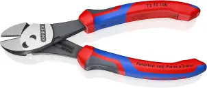 Кусачки боковые (бокорезы) особой мощности TwinForce, диаметр 5,5мм, 180мм KNIPEX 73 72 180, фосфатированные №2