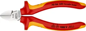 Кусачки бокові (бокорізи), діаметр 4,0мм, 140мм VDE KNIPEX 70 06 140, хромовані №2