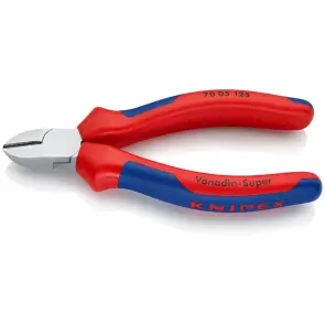 Кусачки бокові (бокорізи). діаметр 3,0мм, 125мм KNIPEX 70 05 125, хромовані №1